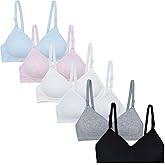 VeaRin 6 Pack Wireless Padded Starter Bras for Teens Girls