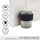Zoo Hardware Satin Stainless Steel Door Stop 41mm Floor Mount Concealed Fixing view 2