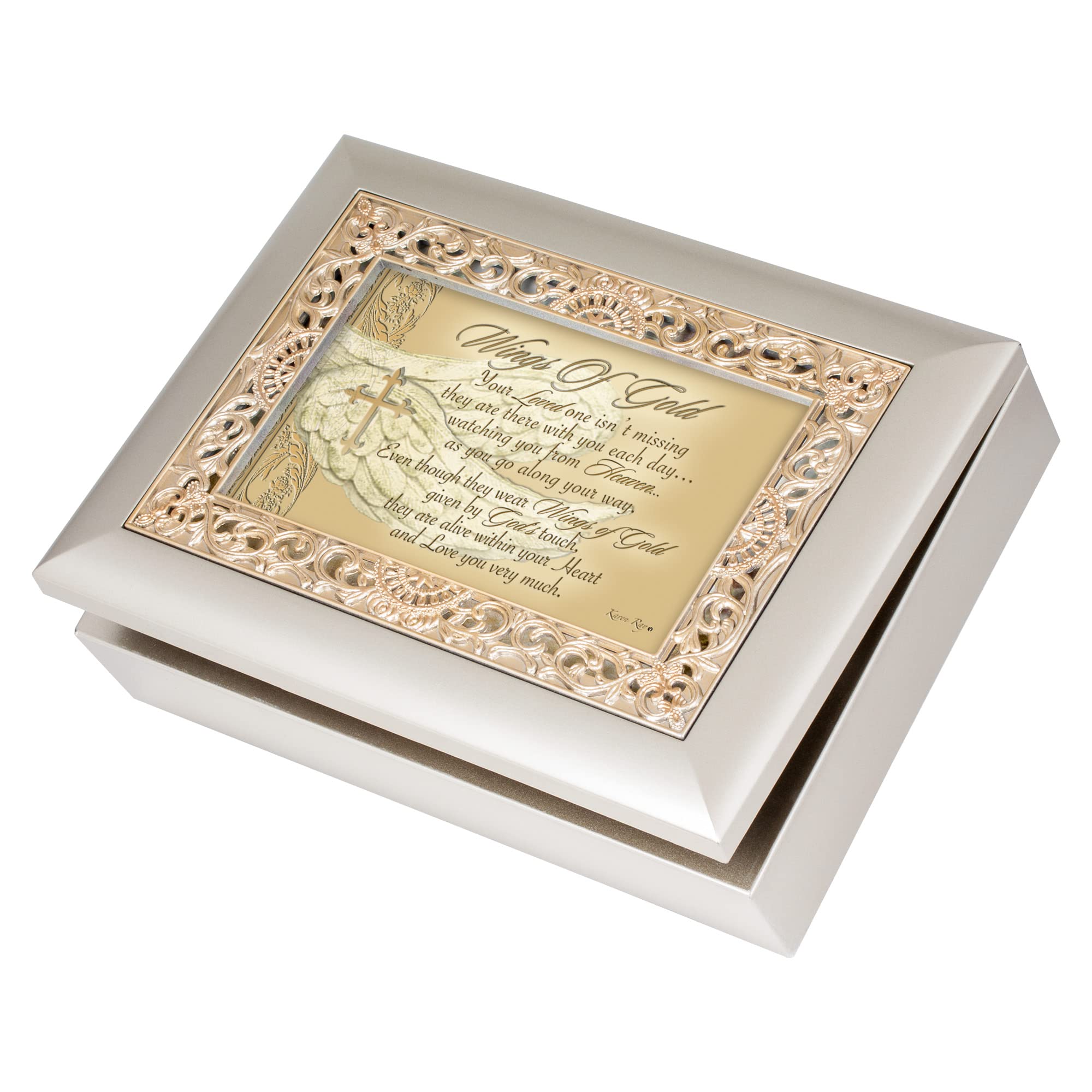 Music Box Cottage Garden 'MOM Love You' | Scatola Musicale Con Medaglione | Suona 'Wind Beneath My Wings' - Foto 3