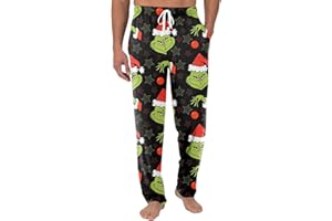 RTTUIOP Mens Christmas Pajamas Pants Funny Ugly Graphic Festival Adult Soft Sleep Elastic Waist Casual Pants