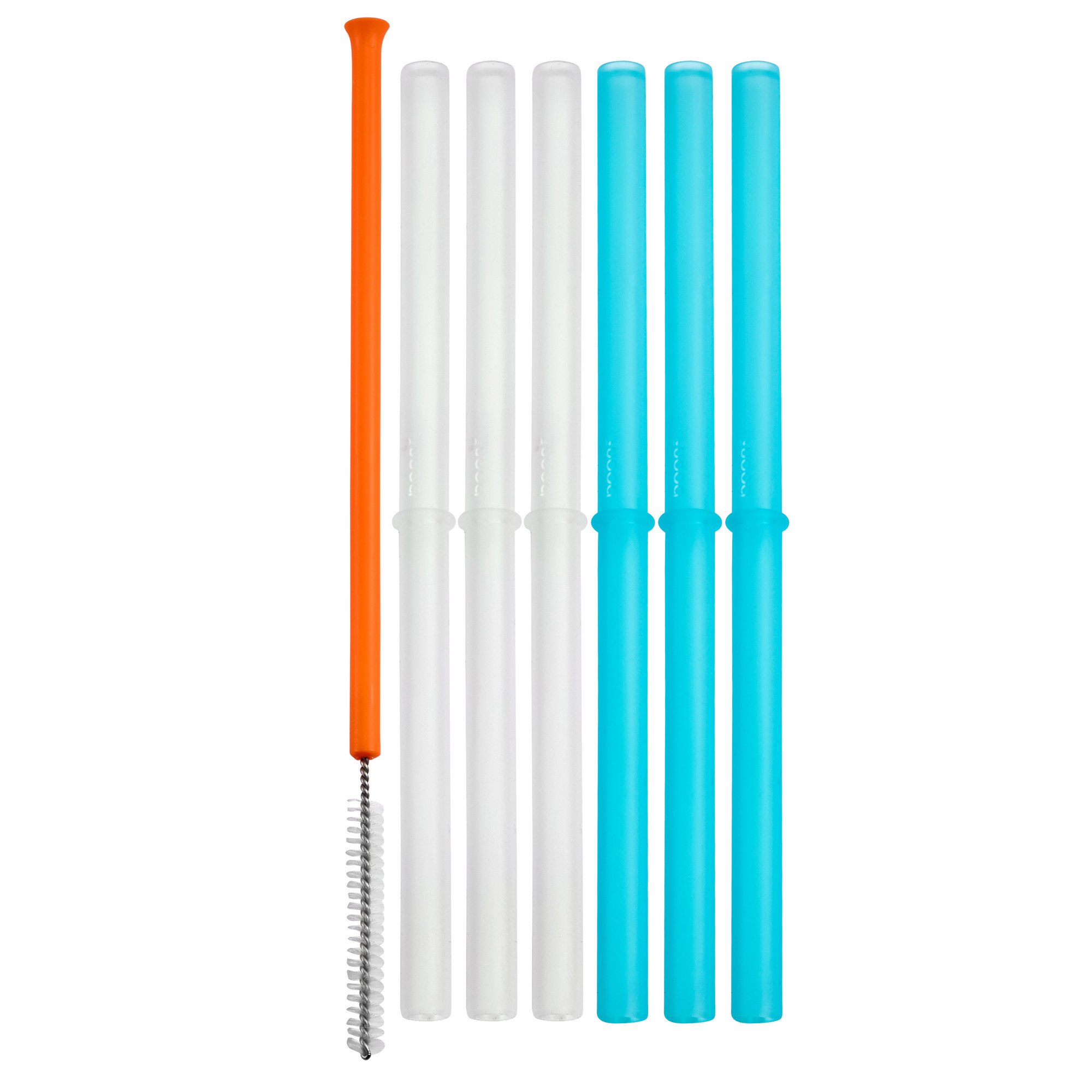 TOMY BOON SNUG B11216 – 6 Reusable and Adaptable Baby Straws, 100% Silicone, BPA-Free Straws, Accessories for Babies from 12 Months