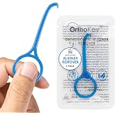 OrthoKey Aligner Remover - Versatile Clear Aligner &amp; Retainer Removal Tool - Hygienic Invisalign Remover, Denture Grabber - Portable &amp; Durable, Fits Dental &amp; Aligner Cases - (Blue, 1-Pack)