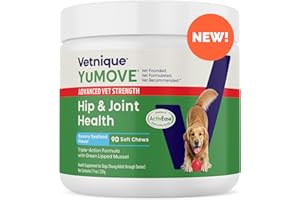 YuMOVE Advanced Vet Strength Hip & Joint Supplement for Dogs with Glucosamine, Hyaluronic Acid, ActivEase Green Lipped Mussel