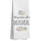 TAEDIN Nana Gifts Kitchen Towels, Nana Gifts from Grandkids Dish Towel Dishcloth 16x24 Inches, Grandma Gifts for Mothers Day Decorative Absorbent Hand Tea Towels Decor