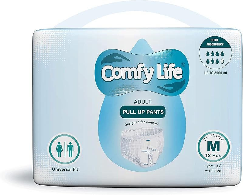 Comfy Life Premium Adult Incontinence Pull Up Pants Medium 12 Pack High