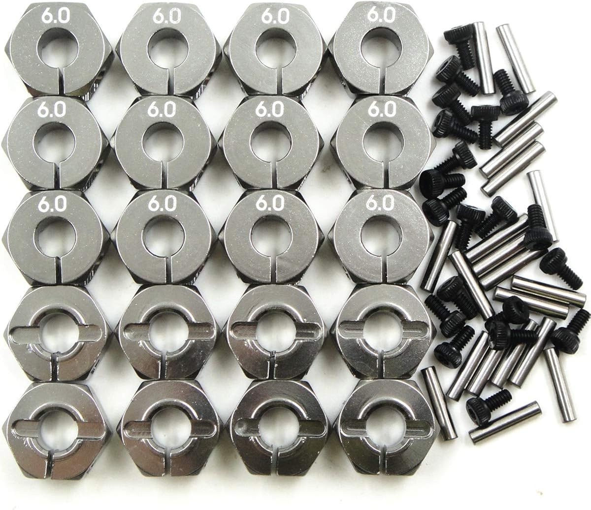 20pcs RC 6mm Aluminum Wheel Hub Clamp Type Fit 1/10 RC Car
