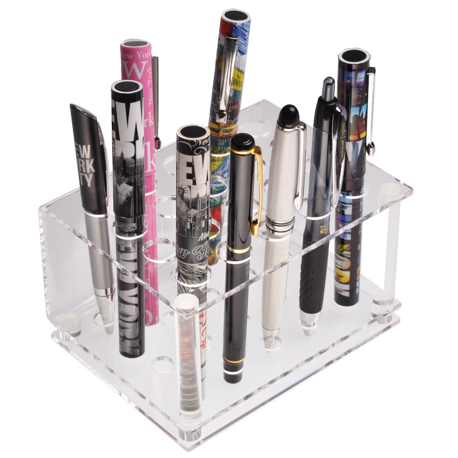 Pen & Brush Display Holder Clear Acrylic Ballpoint Pen Shelf Eyebrow