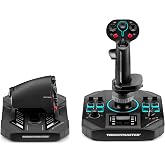 Thrustmaster Sol-R4 HOTAS Space Combat Flight Stick &amp; Throttle - PC | 58 programable buttons, 21 on grip, 2 triggers, 2 hats, ministick, thumbwheel, Hall-Effect, RGB LEDs, adjustable detent