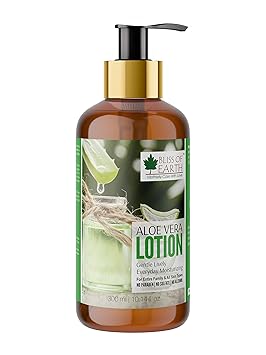 Bliss of Earth Zero Water 300ML Aloe Vera Lotion For Dry Skin, Daily Moisturising Body Lotion With Aloe Vera, 24 Hours Deep Hydration,