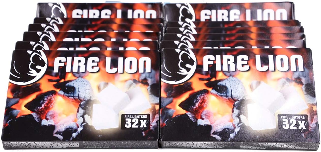 Mediablue Anzündwürfel Kaminanzünder Kohle-Anzünder BBQ-Grillanzünder Ofenanzünder (12 Pakete a 32)