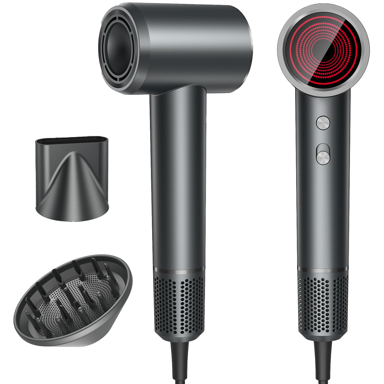 Photo 1 of Hair Dryer, Professional Ionic Hair Dryer for Fast Drying, High Speed Hair Blow Dryer with Diffuser for Home Salon Travel, Constant Temperature Hair Care Without Hair Damage