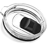 10 oz Magnetic Slider Replacement Mug Lid Compatible with Ember First and Second Generation Mugs,Splash-Proof, Black/Clear