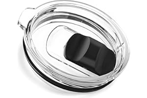 TEITEAI 10 oz Magnetic Slider Replacement Mug Lid Compatible with Ember First and Second Generation Mugs,Splash-Proof, Black/Clear