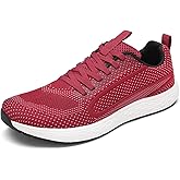 Geococcyx Men's Wide Toe Box Walking Shoes – Zero Drop Sole Running Shoes, Lightweight, Breathable, for Running, Walking, Tennis, Gym Red 12.5