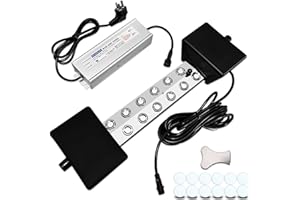 Mezurun Ultrasonic Fogger 12 Head Ultrasonic Mist Maker,9000ml/H 400W Mist Maker Fogger,12 Head Ultrasonic Fogger Mist Maker,12 Head Ultrasonic Mist Maker fogger Ultrasonic Mister Fogger 12Head Fogger