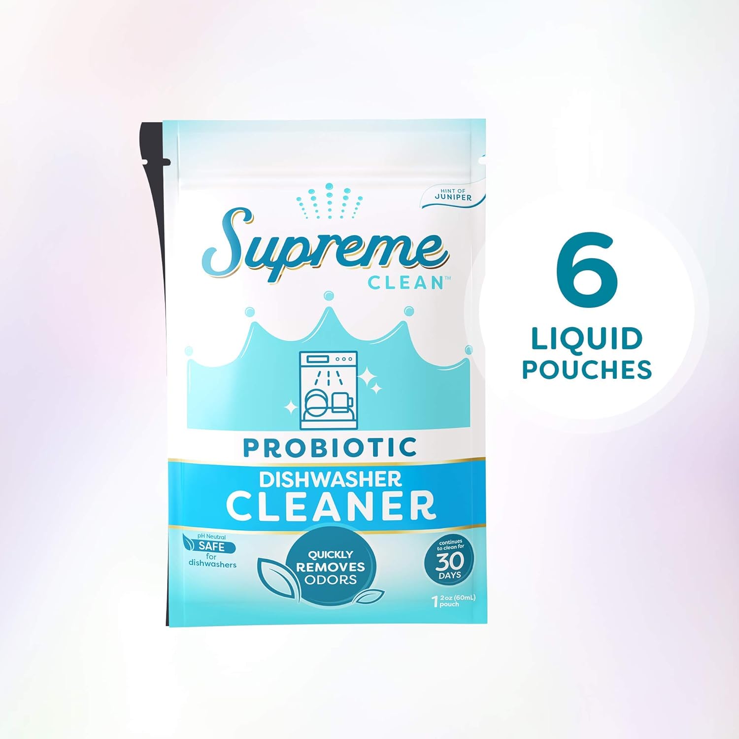 Supreme Clean Probiotic Dishwasher Cleaner – Cleans and Freshens to Remove Odors Quickly – 6 pouches: Health & Personal Care