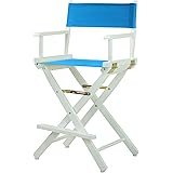 Casual Home 220-01/021-27 Director Chair 24" - Counter Height WhiteFrame/Turquoise Canvas