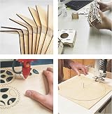 MEETOZ 12 Pack Basswood Plywood Sheets 300x300x3mm Unfinished Laser Cut view 6