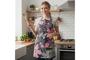 Kitchen Apron-Adjustable Waterproof Cooking Apron with Pockets, Dishwasher&Painting Aprons for Home Garden BBQ Cooking