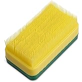 HIC Kitchen Corn Desilking Brush and Vegetable Scrubber, Dual-Textured Bristles