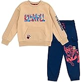 Marvel Spider-Man Fleece Sweatshirt and Twill Jogger Pants Outfit Set Toddler to Big Kid Sizes (2T - 10-12)