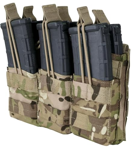 Amazon.com : Condor MA27-008 Triple M4/M16 Open Top Mag Pouch