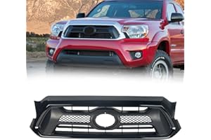 KARPAL Front Hood Bumper Grill Grille Compatible With 2012-2015 Toyota Tacoma OE Style 53100-0448, 531000448, TO1200349, TO1200352