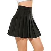 Women Girls high Waisted Pleated Skater Tennis School Skirt Uniform Skirts