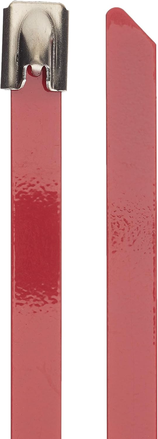 DeLock Stainless Steel Cable Ties L 300 x W 7.9 mm Red Pack of 10