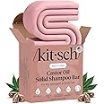 Kitsch Castor Oil Shampoo Bar for Hair Hydration & Moisturizing | Vegan & All Natural Solid Shampoo | Made in USA | for Dull 