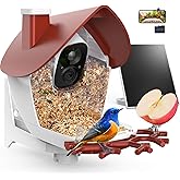 birdsnap® P33 - Smart Bird Feeder with Camera Solar Powered, 2K Video Bird Camera Feeder Live with 32GB Card, AI Identify Feather Species, Auto Record in Backyard, Ideal Gift for Birds Lover