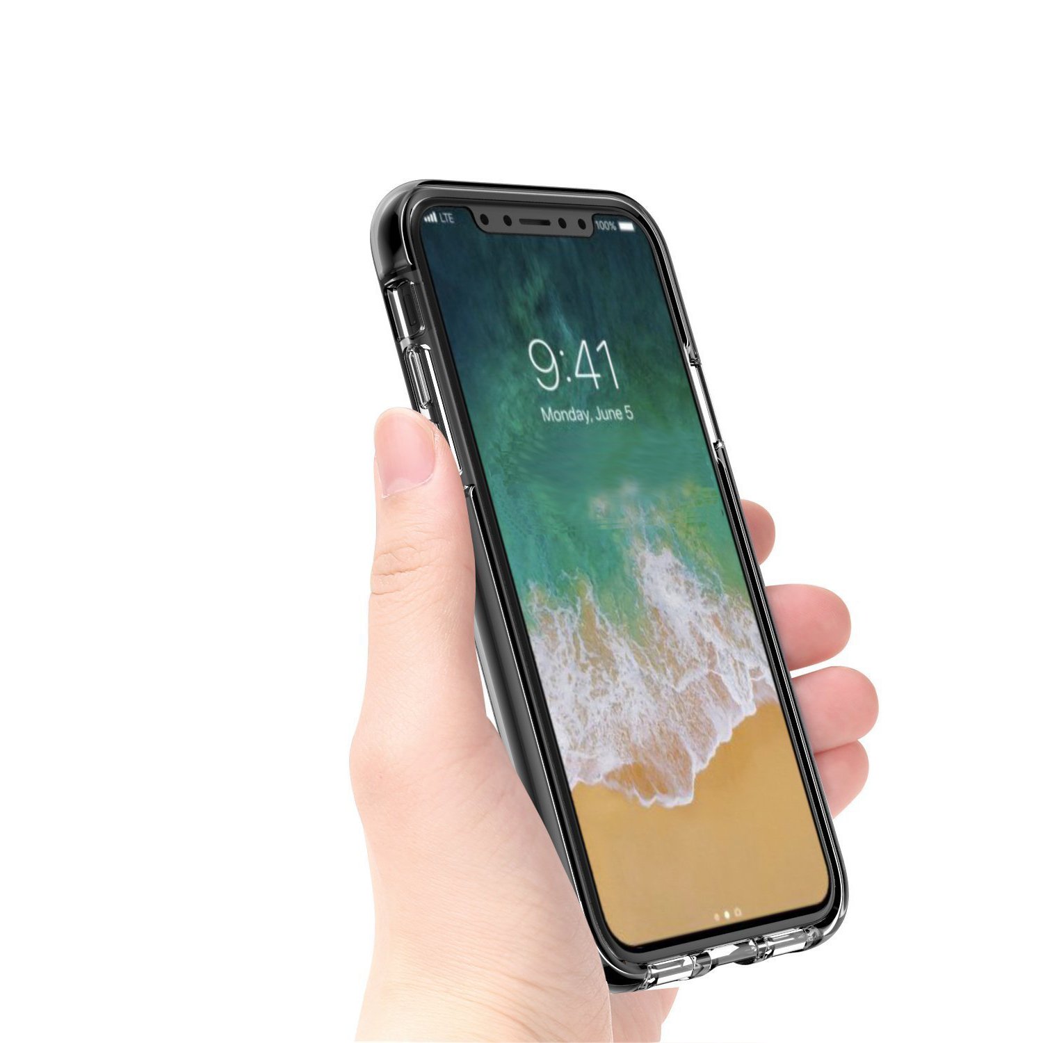 iPhone X Case, Shock-Absorption Bumper and Anti-Scratch Silicone Protective Phone Case Clear Back Phone Cover for iPhone X