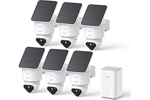 aosu T2 Ultra 4K Solar Security Cameras Wireless Outdoor, 6-Cam Kit with aosuBase, Home Security Camera System with TrueColor