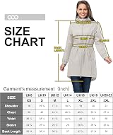33,000ft Women Rain Jacket Lightweight Hooded Waterproof Breathable Beige XL/16 view 7