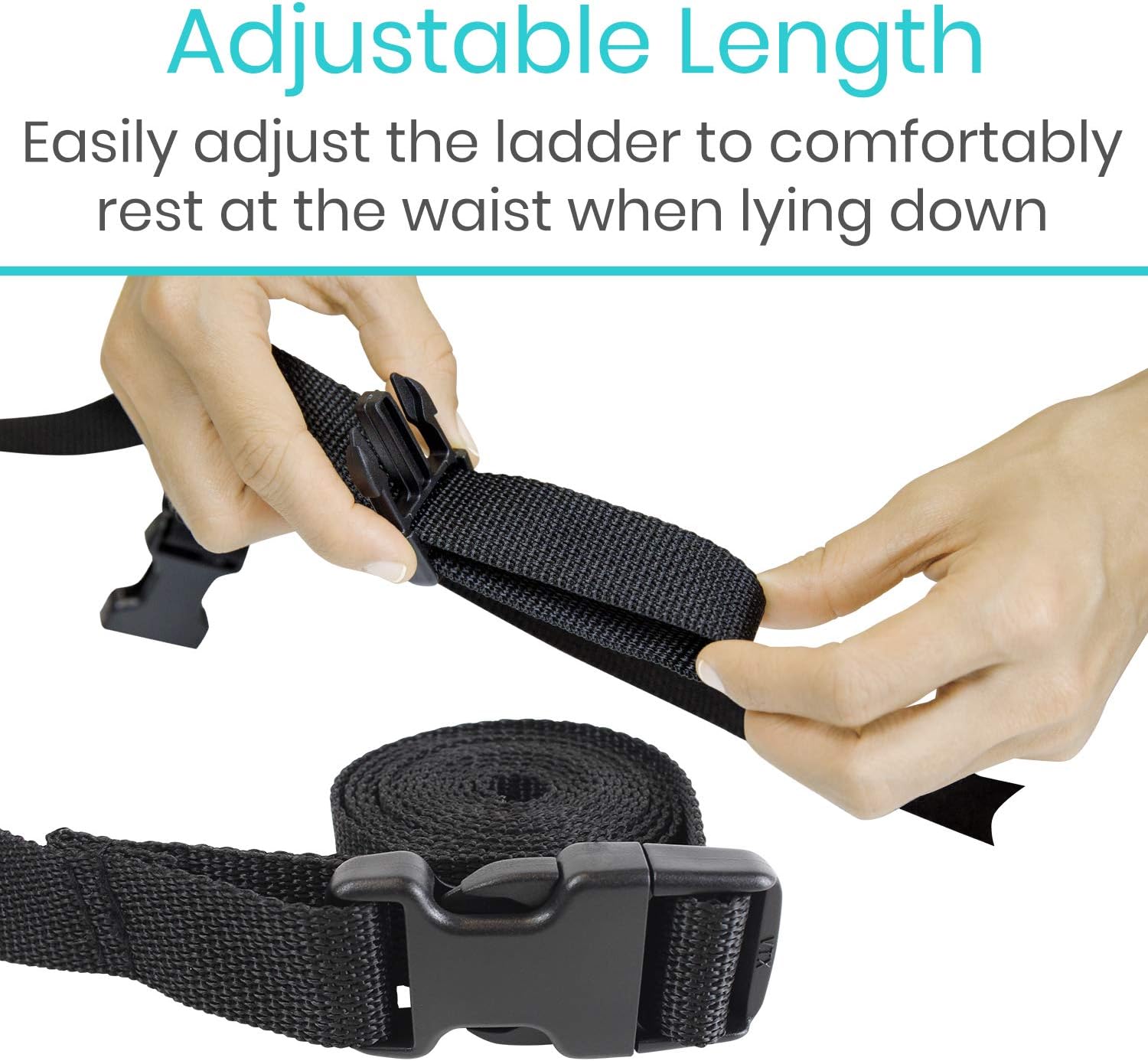 Vive Bed Ladder Assist - Pull Up Assist Device with Handle Strap - Rope Ladder Caddie Helper - Sitting, Sit Up Hoist for Elderly, Senior, Injury Recovery Patient, Pregnant, Handicap - Padded Hand Grip: Kitchen & Dining