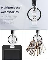 Uniclife Retractable Keychain Badge Reel Heavy Duty 80 cm Steel Wire 226 g view 4