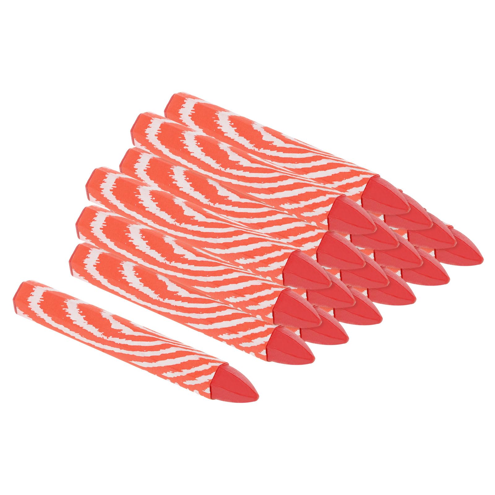 PATIKIL Lumber Marking Crayons, 18 Pack 4"x0.55" Hex Wax Tire Marker Crayons Red