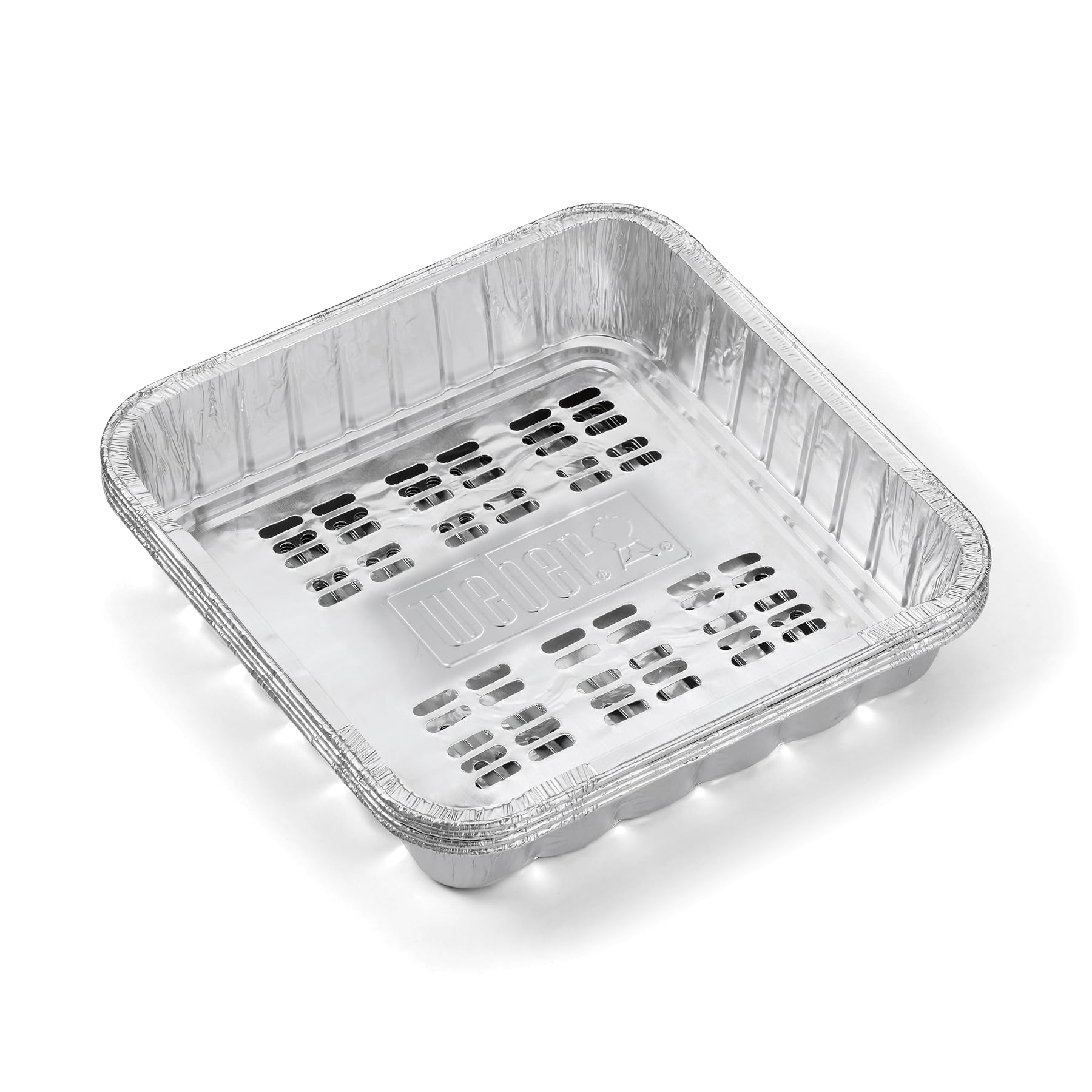 Weber Vegetable Aluminum Disposable Pans 4 Pack, Basket, for Direct and Indirect Grilling, Ideal for Vegetables, suitable for all types of grills (Charcoal, Gas, Pellet, Smoker, Electric) (8306)