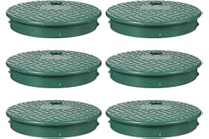 Totority 6-Inch Sprinkler Valve Box Cover Lid – 6Pcs Heavy Duty Round Irrigation Valve Box Lid for Outdoor
