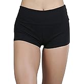ToBeInStyle Women's Cotton Blend Stretch Active Yoga Shorts