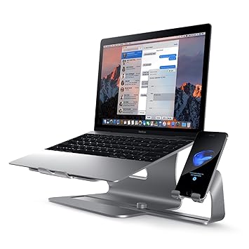 Bestand Aluminium Laptop Ständer & Verstellbar Magnesium-Aluminium Telefon Stand, Space-Saving Desktop-Ständer für Alle Apple