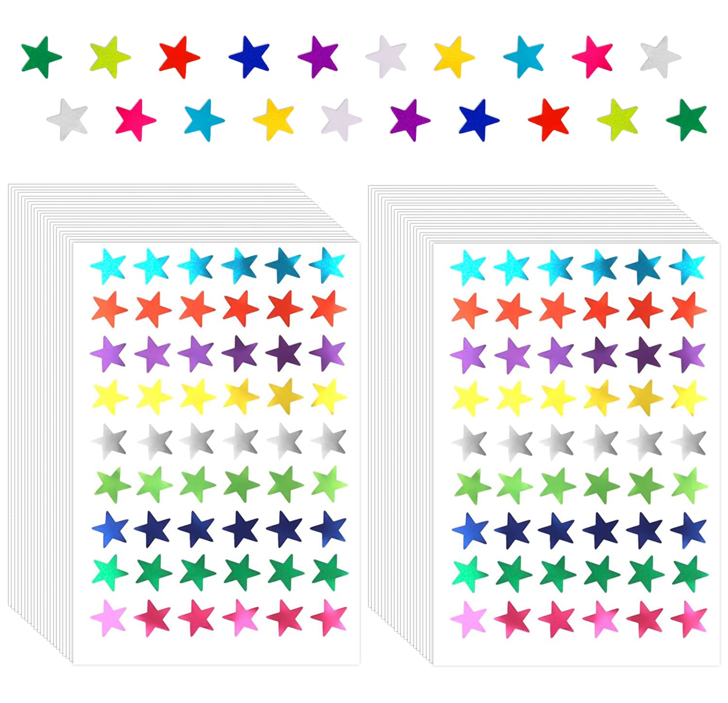 1620 pcs Small Foil Star Stickers for Kids Reward, Shiny Gold Incentive Self Adhesive Little Colored Star Award Metallic Sticky for Students Chart for Children Homework Teacher Classroom School Office