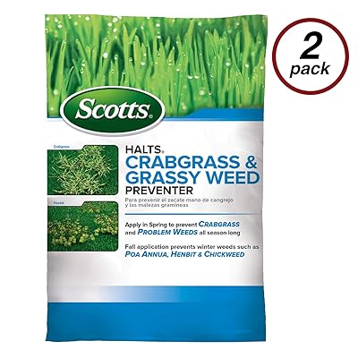 Scotts VB30015 Halts Crabgrass &amp; Grassy Weed Preventer, 5,000 sq. ft. (2-Pack)