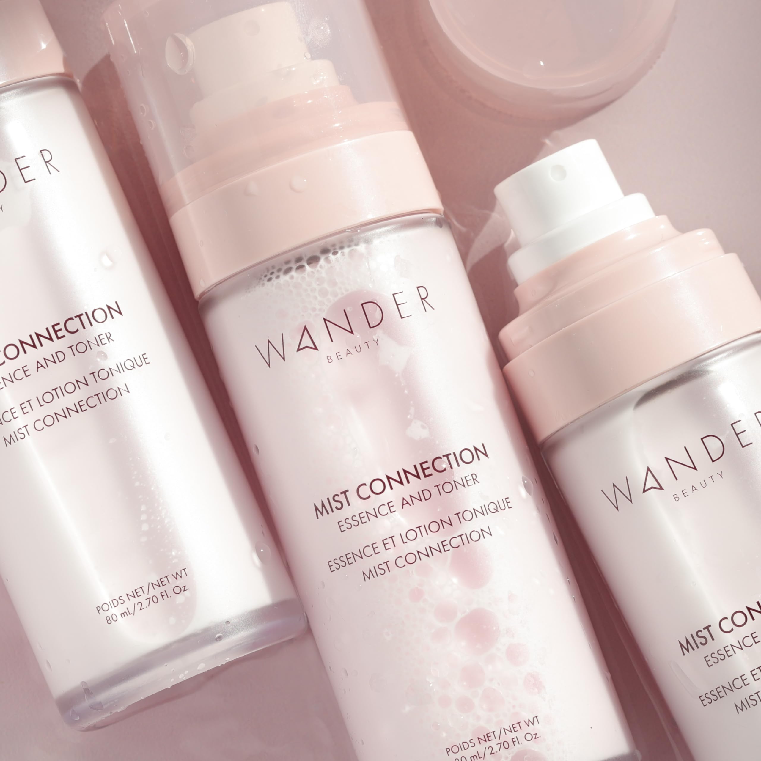 Wander Beauty Mist Connection Essence and Toner - 8-in-1 pH Balancing & Hydrating Facial Mist - Glowy Skin Care with Niacinamide, Hyaluronic Acid, Evening Primrose & Avocado - Alcohol-Free - 2.7 fl oz