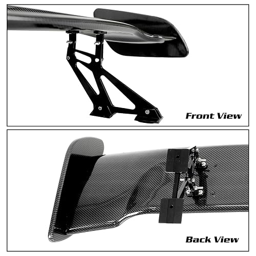 Car Rear 47-inch GT Style Rear Spoiler - Adjustable Angle Matte Black ...