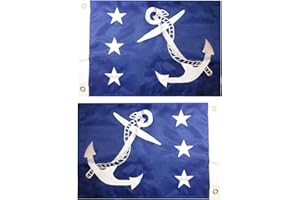 American Wholesale Superstore 12x18 Past Commodore Blue 12"x18" Premium Quality Heavy Duty Double Sided Nylon Embroidered Flag