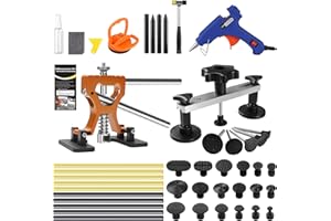 QwikFix Small Dent Puller Kit, Car Dent Repair Kit with Angle Adjustable Metal Dent Lifter and Bridge Puller for Auto Body La