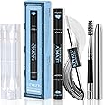 KevKev Lash Bond and Seal Lash Glue for Lash Clusters WaterProof Eyelash bond and Seal with Lash Brush Remover Cotton Swabs Lash Cluster Glue 72 Hours Strong Hold(10ml, Black Bond and Seal)