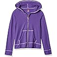 Hanes Girls' Slub Jersey Full Zip Jacket
