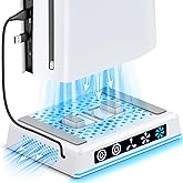 Cooling Station for PS 5/Slim/Pro Digital and Disc, PS 5 Cooling Stand with 3-Speed Cooling Fan, Pa5 Stand with 2-in-1 USB Cable for Easy Charging, Pa5 vertical stand for Play Station Game